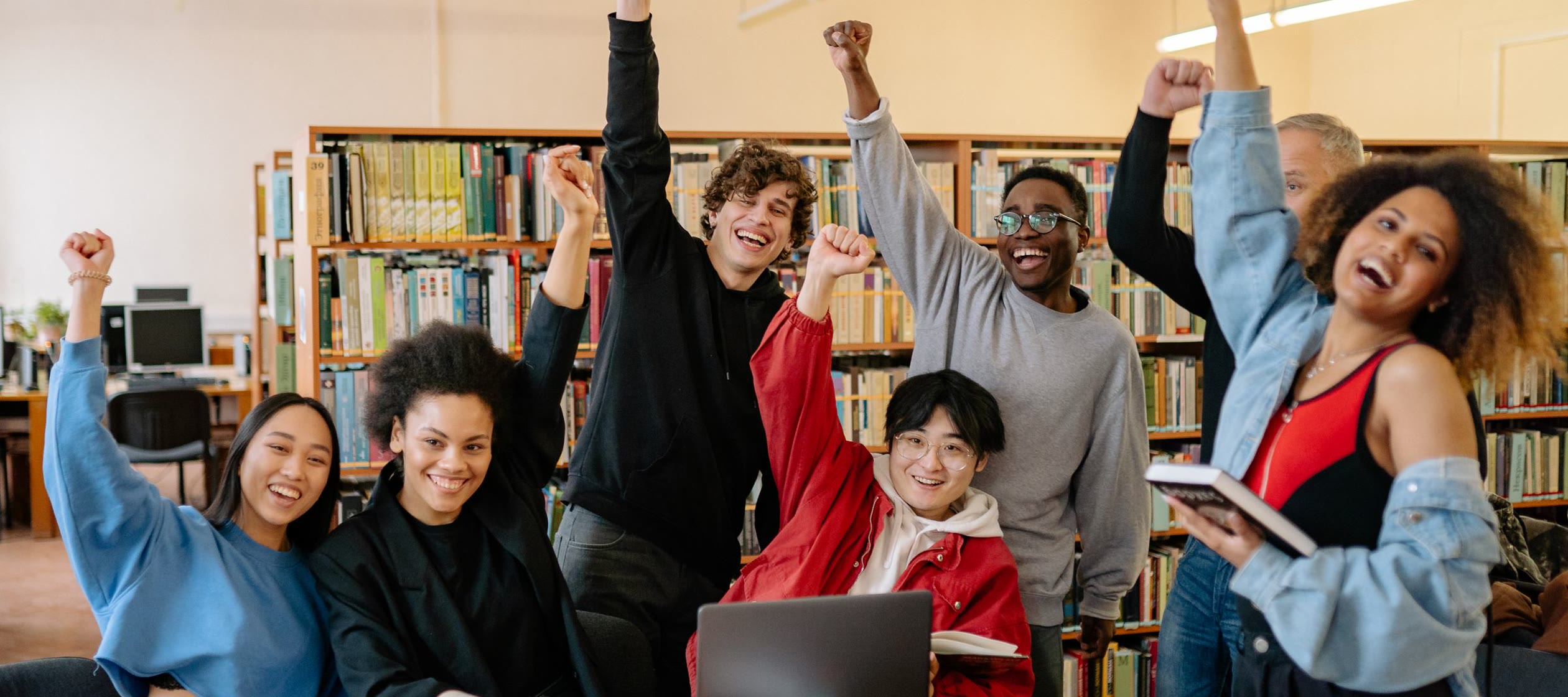 Students working through a course together
